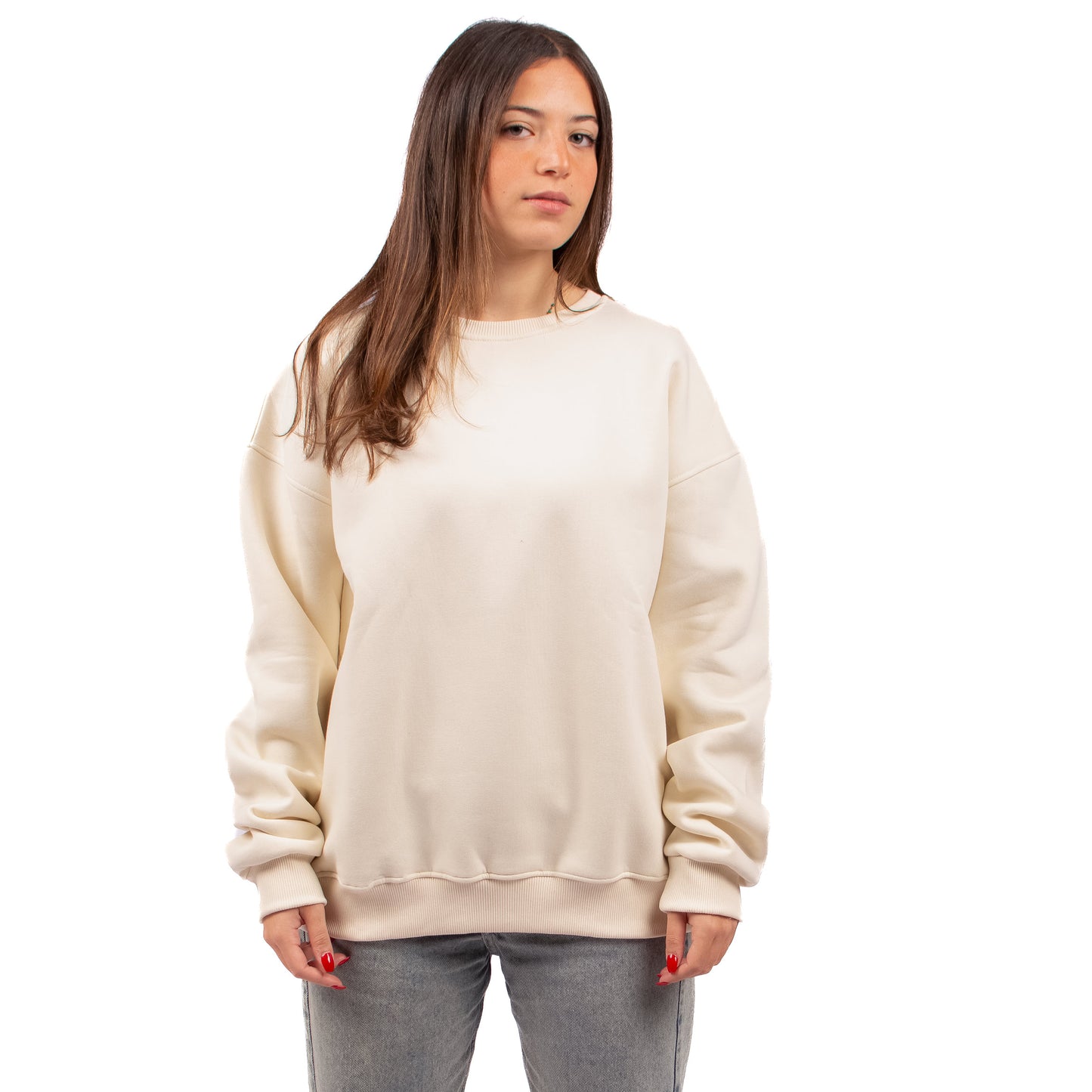 CREAM CREWNECK