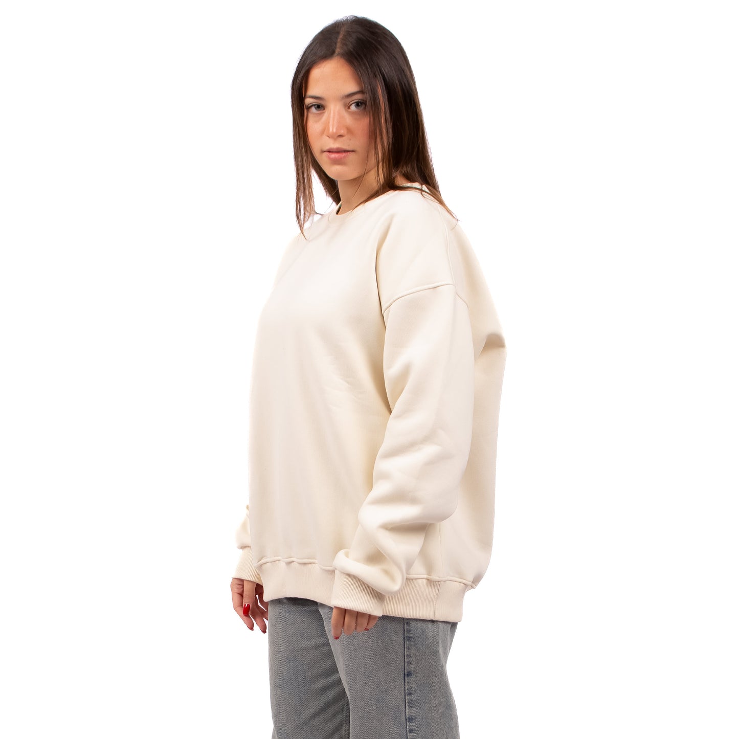 CREAM CREWNECK